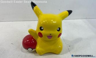 Yellow Ceramic Pokemon Pikachu Coin Bank 2017