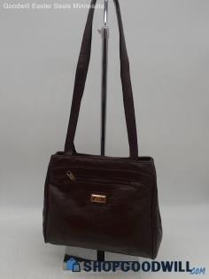 Bentley Brown Faux Leather Shoulder Handbag Purse