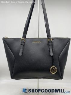 Michael Kors Black Tote Pebbled Leather Handbag/Purse