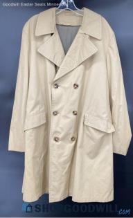 Men's Classic Tan Trench Coat - Sz 44