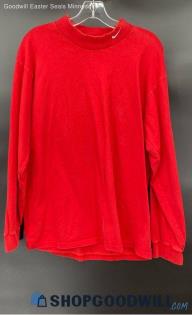 NIKE Red LS Cotton T- shirt - Sz L