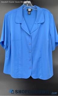 Studio 1940 Women's SS Periwinkle Polyester shirt - Sz 18/20w