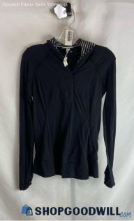 Lululemon Women's Black Fitted Full Zip Hoodie - Sz 6