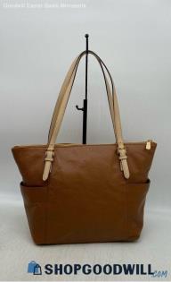 Michael Kors Jet Set Brown Tote Womens Leather