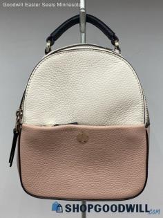 Kate Spade Black/Pink/Ivory Leather Top Handle Bag/Backpack (missing strap)