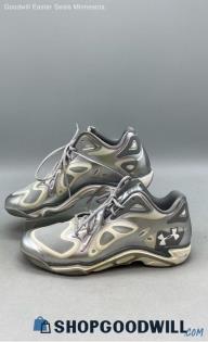 Under Armour Men's Anatomix Spawn Low Silver Synthetic Sneakers Sz 13