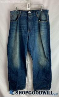 Lucky Brand Men's Weathered Blue Relaxed Straight Jeans - Sz 38