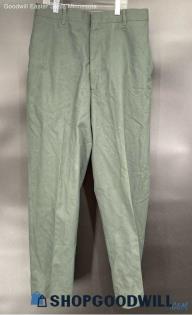 Men's Wool Serge Army Green Dress pants - Sz 33L