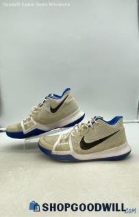 Nike Men's Kyrie 3 'Duke' White/Blue Synthetic Sneakers Sz 10.5