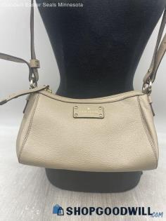 Kate Spade Gray Pebbled Leather Crossbody Handbag/Purse