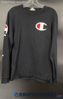 Champion Men's Black LS T- shirt - Sz M