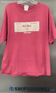 Hard Rock New York Burgundy SS T-shirt - Sz XL