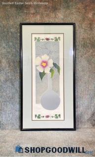 "Southern Belle" M.p. Signed Flower In Vase Etching 25/500 Print Framed Art PUO