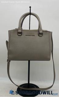 Michael Kors Sutton Gray Satchel/Top Handle Bag Womens Leather