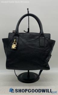 Michael Kors Mckenna Black Satchel/Top Handle Bag Womens Leather