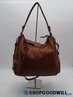 Realer Brown Faux Leather Hobo Crossbody Shoulder Bag handbag Purse