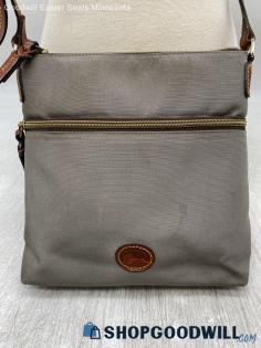 Dooney & Bourke Gray Crossbody Canvas Womens Handbag/Purse