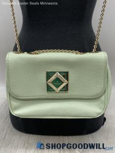 Kate Spade Mint Green Pebbled Leather Turnlock Crossbody Womens Handbag/Purse