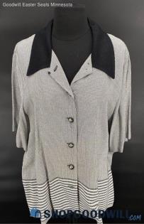 D.J. Summers women's Mini Houndstooth SS shirt - Sz 18w