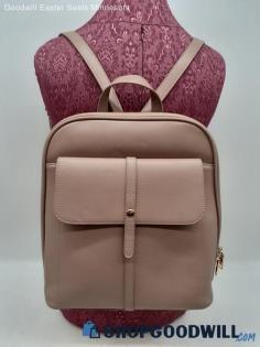 Miztique Mauve Faux Leather Backpack Handbag Purse