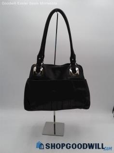 Tignanello Black Pebbled Leather Shoulder Bag Handbag Purse