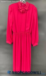 Henry-Lee women's LS Fuchsia dress - Sz 12