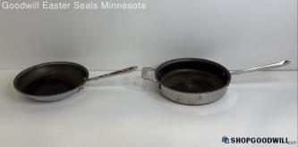 All-Clad D5 Stainless Steel 10" Fry Pan & 3QT Saute Pan Cookware