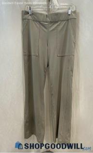 Athleta Women's Gray Beige Pull On Slant Pocket Wide Leg Pants - Sz 10T