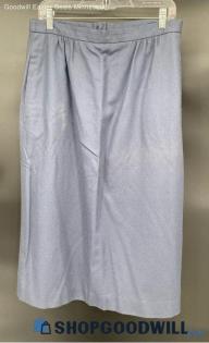 J.S. Meier Women's Blue/Grey Wool skirt - Sz 16