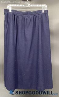 Evan-Picone Women's Navy blue wool skirt - Sz 14