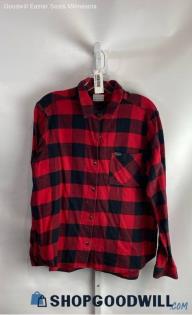 Columbia Men's Red/Black Button Up Shirt - Sz XL