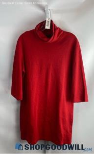 Zara Women's Red Turtle Neck Shirt - Sz M