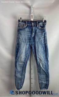 Rock Revival Women's Blue Wash Curvy Ankle Skinny Jean - Sz 27