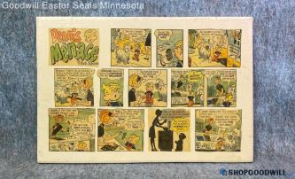 "Dennis The Menace" Hank Ketcham 16"x11" VTG Comic Strip Board Print Decor Art