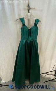 Clarisse Women's Green Flare Formal Dress - Sz 2