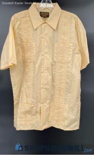 Juan Carlos Men's Yellow SS Poly/Cotton shirt - Sz XXL