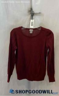 Chico's Women's Maroon Lightweight Sweater - Sz PXS