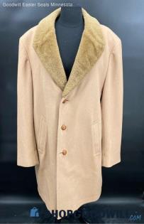 Zero King Men's VTG Tan wool winter coat coat - Sz 44L