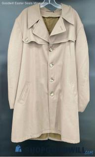 Men's Classic Tan Trench Coat - Sz 44 Long