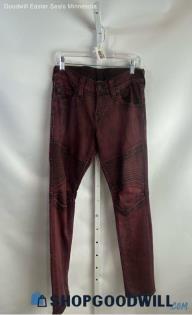 True Religion Women's Red Washed Skinny Jeans - Sz 28