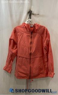 Columbia Women's Coral Pink Twill Lightweight Coat - Sz XL