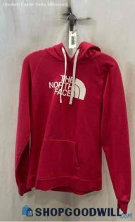 The North Face Women's Pink Logo Graphic Pullover Hoodie - Sz L