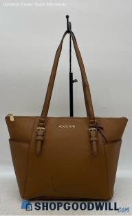 Michael Kors Charlotte Brown Tote Womens Saffiano Leather