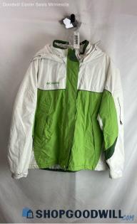 Columbia Women's White/Green Softshell Jacket - Sz XL