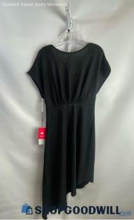 NWT JJ House Women's Black Shimmer A-Symmetrical Hem Casual Dress - Sz M