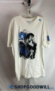 Graceland Unisex White Elvis 30TH Concert Anniversary 2007 T-shirt - Sz XL