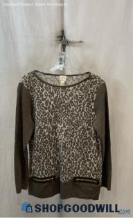 Chico's Women's Taupe Sweatshirt - Sz M