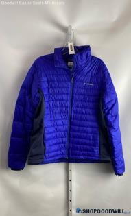 Columbia Men's Purple/Black Down Jacket - Sz L