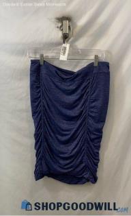 Athleta Women's Navy Heather Ruched Jersey Knit Skirt - Sz M