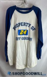 NASCAR Men's VTG 2000 Blue/White Jeff Gordon Graphic Long Sleeve T-shirt - Sz 2X